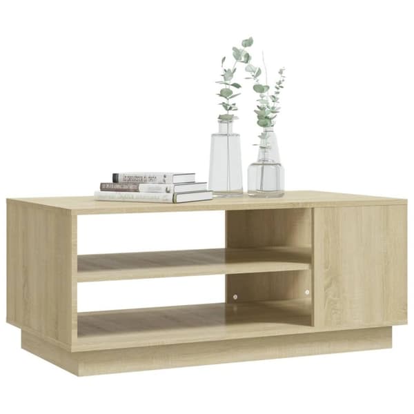 vidaXL Salongbord sonoma eik 102x55x43 cm sponplate