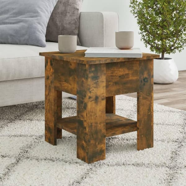 vidaXL Soffbord sonoma-ek 40x40x42 cm konstruerat trä
