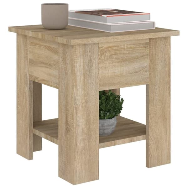vidaXL sofabord 40x40x42 cm konstrueret træ sonoma-eg