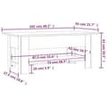 Miniatyrbillede 7 af 9: vidaXL sofabord 102x55x42 cm spånplade betongrå