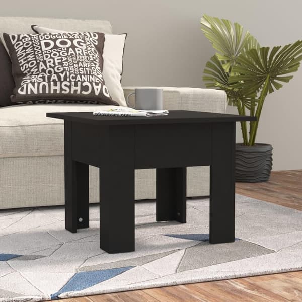vidaXL Soffbord svart 55x55x42 cm spånskiva