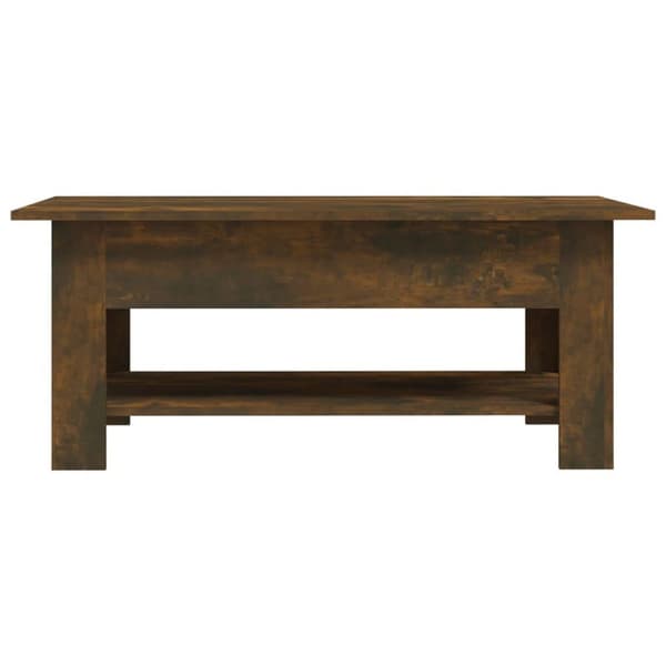 vidaXL Soffbord rökfärgad ek 102x55x42 cm spånskiva