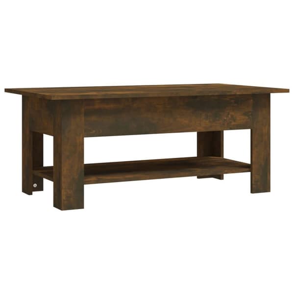 vidaXL Soffbord rökfärgad ek 102x55x42 cm spånskiva