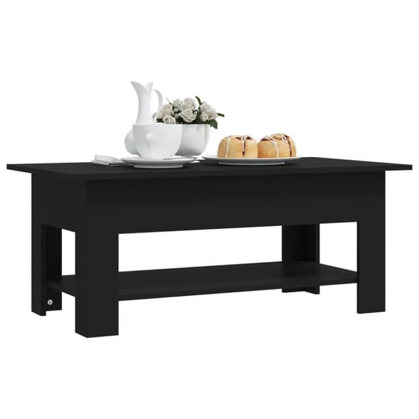 vidaXL Soffbord svart 102x55x42 cm spånskiva