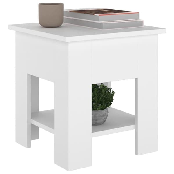 vidaXL Salongbord hvit 40x40x42 cm konstruert tre