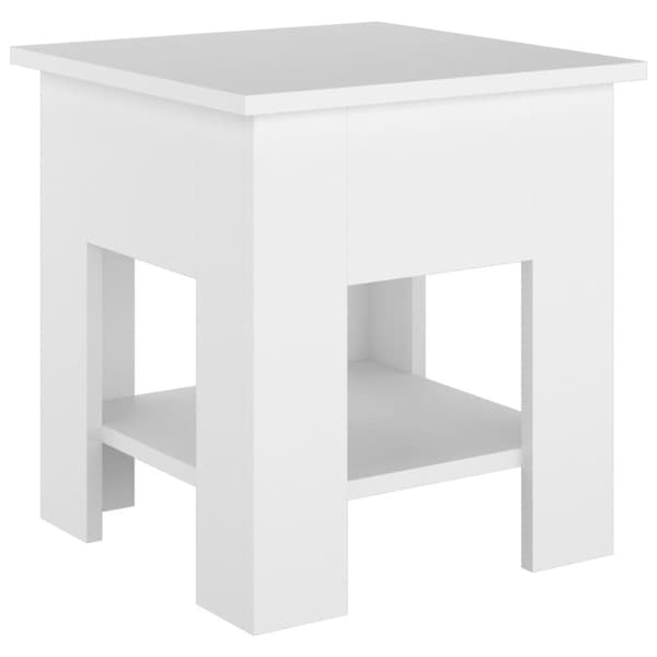 vidaXL Salongbord hvit 40x40x42 cm konstruert tre