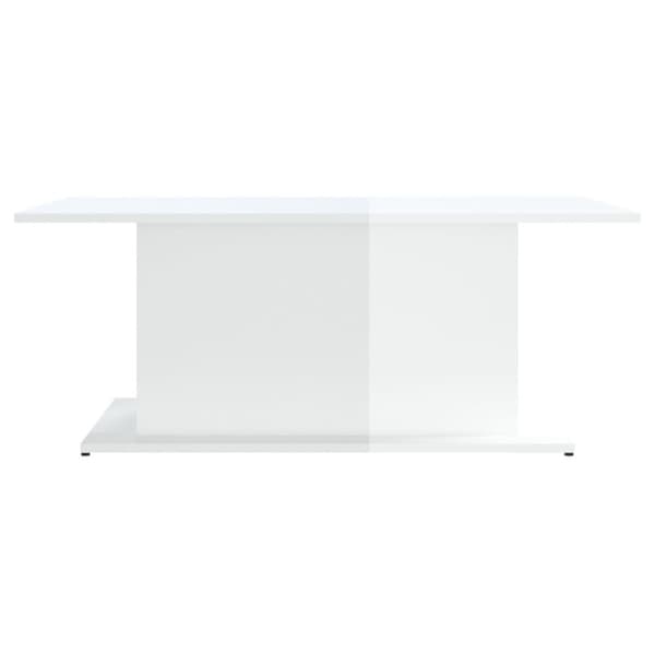 vidaXL Salongbord høyglas hvit 102x55,5x40 cm sponplate