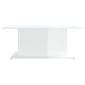 Miniatyrbilde 5 av 9: vidaXL Salongbord høyglas hvit 102x55,5x40 cm sponplate