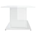 Miniatyrbilde 6 av 9: vidaXL Salongbord høyglas hvit 102x55,5x40 cm sponplate