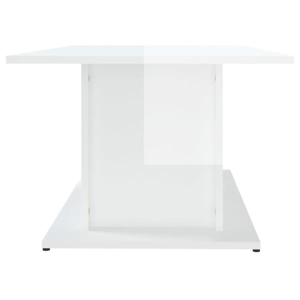 vidaXL Sohvapöytä korkeakiilto valkoinen 102x55,5x40 cm lastulevy