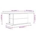 Miniatyrbillede 7 af 9: vidaXL sofabord 102x55,5x40 cm spånplade brun egetræsfarve