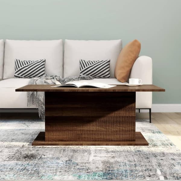 vidaXL Soffbord brun ek 102x55,5x40 cm spånskiva