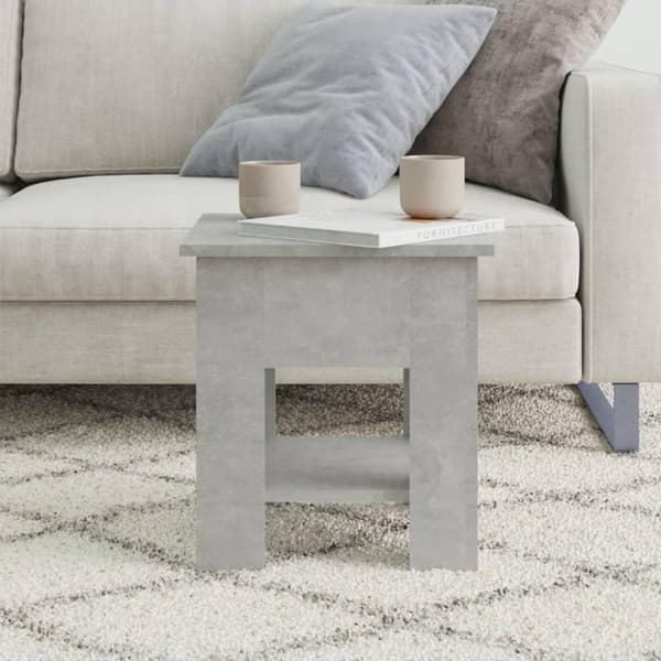 vidaXL sofabord 40x40x42 cm konstrueret træ betongrå