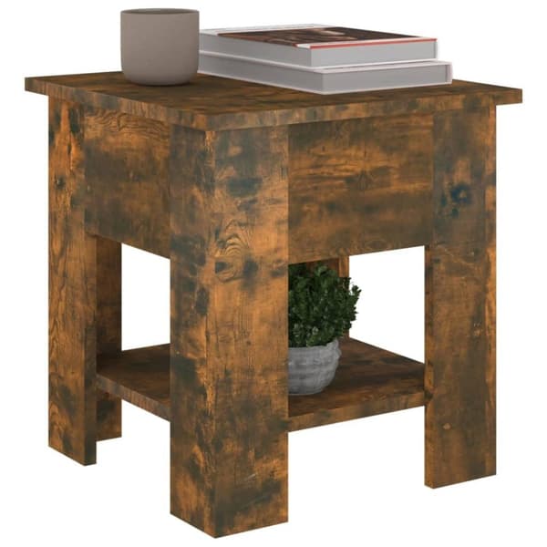 vidaXL sofabord 40x40x42 cm konstrueret træ røget egetræsfarve