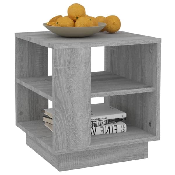vidaXL sofabord 40x40x43 cm konstrueret træ grå sonoma-eg