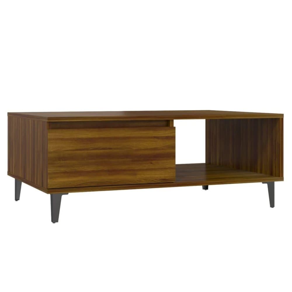 vidaXL Soffbord brun ek 90x60x35 cm spånskiva