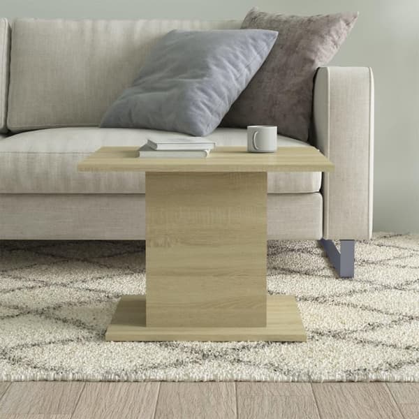vidaXL Soffbord sonoma-ek 55,5x55,5x40 cm spånskiva