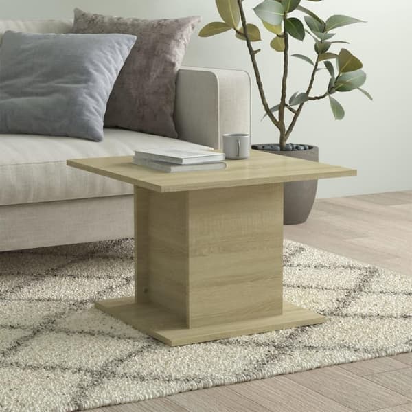 vidaXL Soffbord sonoma-ek 55,5x55,5x40 cm spånskiva