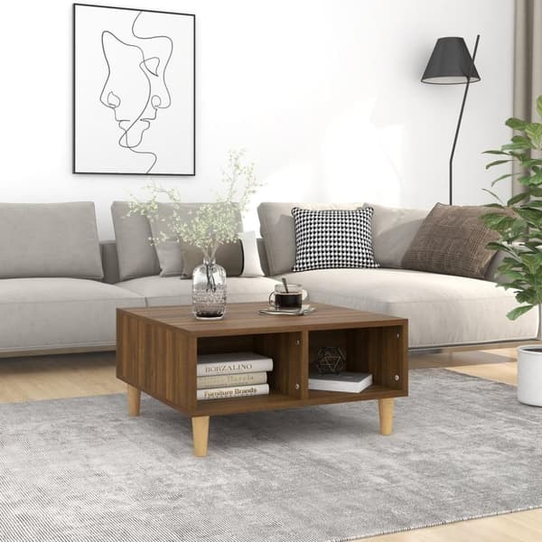 vidaXL Soffbord brun ek 60x60x30 cm spånskiva