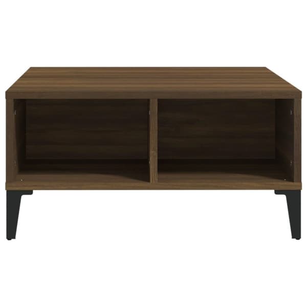 vidaXL sofabord 60x60x30 cm spånplade brun egetræsfarve