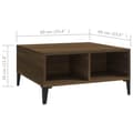 Miniatyrbillede 6 af 8: vidaXL sofabord 60x60x30 cm spånplade brun egetræsfarve