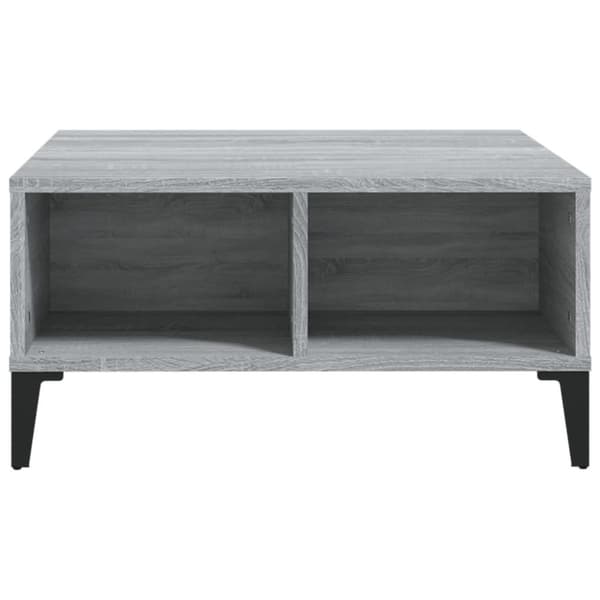 vidaXL sofabord 60x60x30 cm spånplade grå sonoma-eg