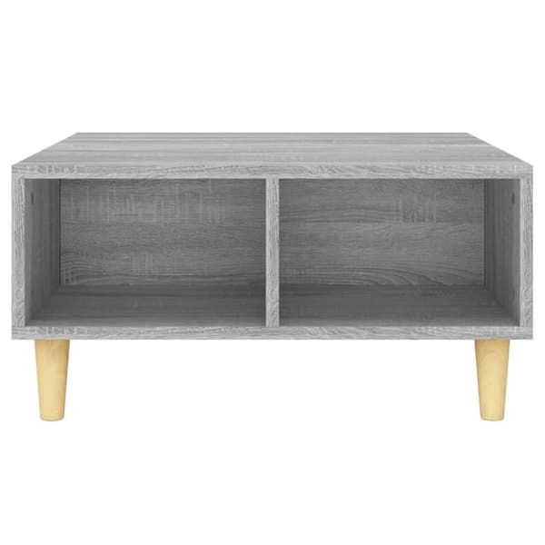 vidaXL Sohvapöytä harmaa Sonoma 60x60x30 cm lastulevy