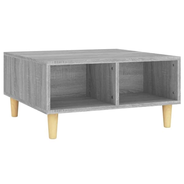 vidaXL Sohvapöytä harmaa Sonoma 60x60x30 cm lastulevy