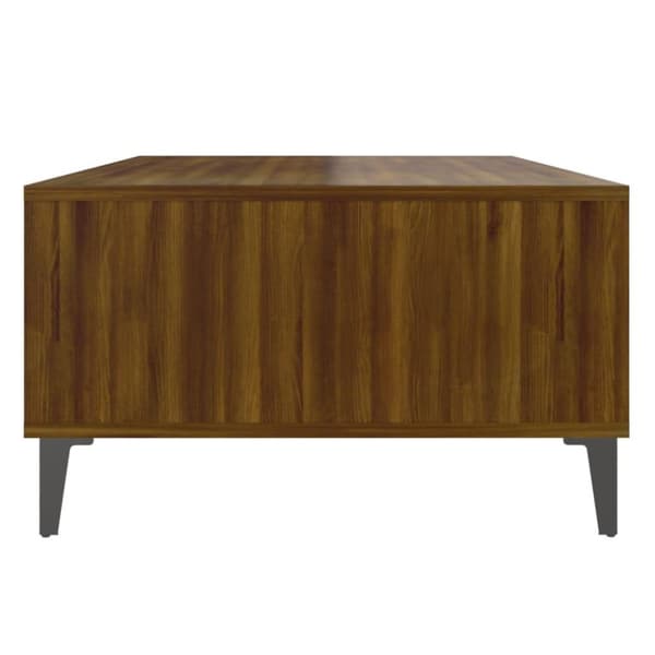 vidaXL sofabord 103,5x60x35 cm spånplade brun egetræsfarve