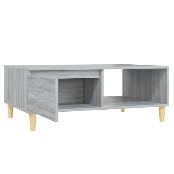 vidaXL sofabord 90x60x35 cm spånplade grå sonoma-eg
