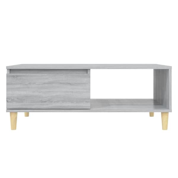 vidaXL sofabord 90x60x35 cm spånplade grå sonoma-eg