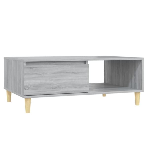 vidaXL sofabord 90x60x35 cm spånplade grå sonoma-eg