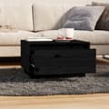 Miniatyrbillede 3 af 11: vidaXL sofabord 55x56x32 cm massivt fyrretræ sort