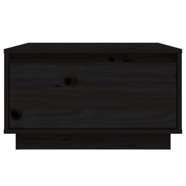 vidaXL sofabord 55x56x32 cm massivt fyrretræ sort