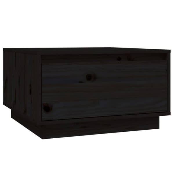 vidaXL sofabord 55x56x32 cm massivt fyrretræ sort