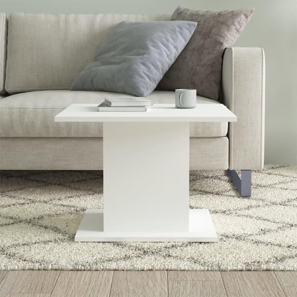 vidaXL Salongbord hvit 55,5x55,5x40 cm sponplate