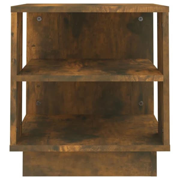 vidaXL Salongbord røkt eik 40x40x43 cm konstruert tre