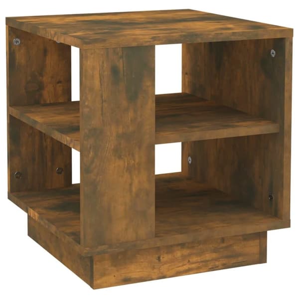 vidaXL Salongbord røkt eik 40x40x43 cm konstruert tre