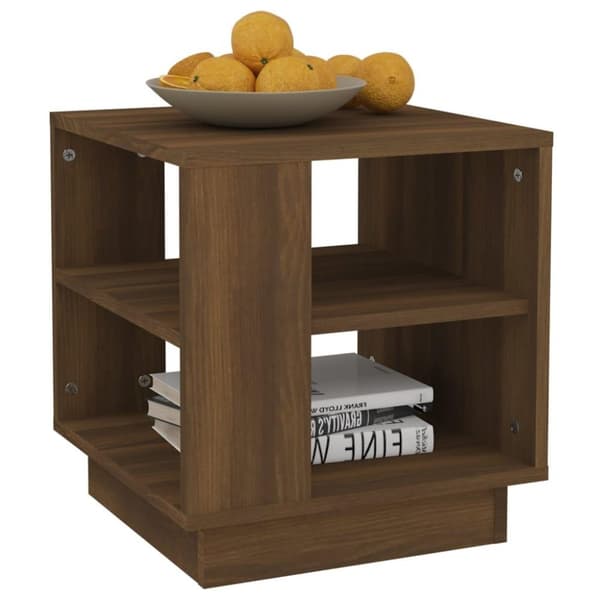 vidaXL Salongbord brun eik 40x40x43 cm konstruert tre