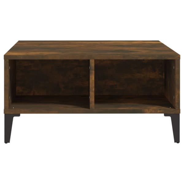 vidaXL sofabord 60x60x30 cm spånplade røget egetræsfarve