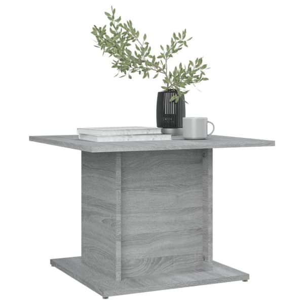 vidaXL sofabord 55,5x55,5x40 cm spånplade grå sonoma-eg