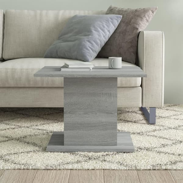 vidaXL sofabord 55,5x55,5x40 cm spånplade grå sonoma-eg