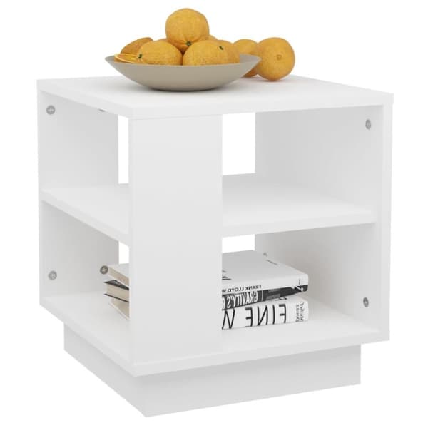 vidaXL Soffbord vit 40x40x43 cm konstruerat trä