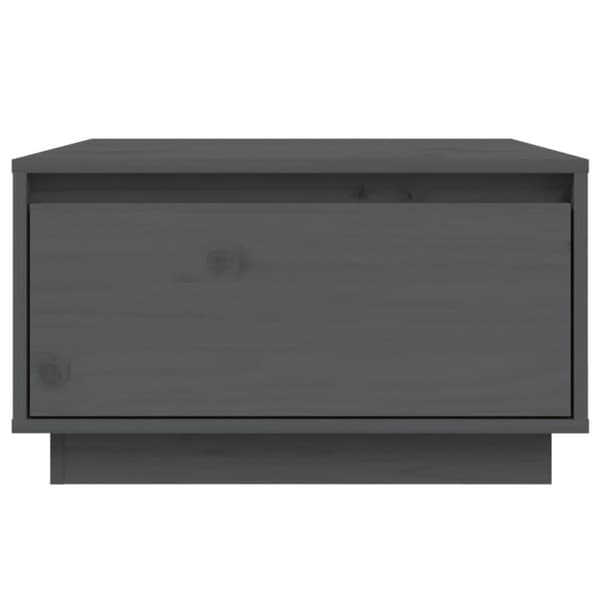 vidaXL Soffbord grå 55x56x32 cm massiv furu