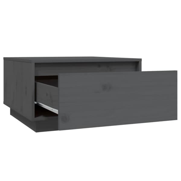 vidaXL Soffbord grå 55x56x32 cm massiv furu