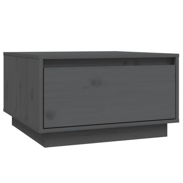 vidaXL Soffbord grå 55x56x32 cm massiv furu