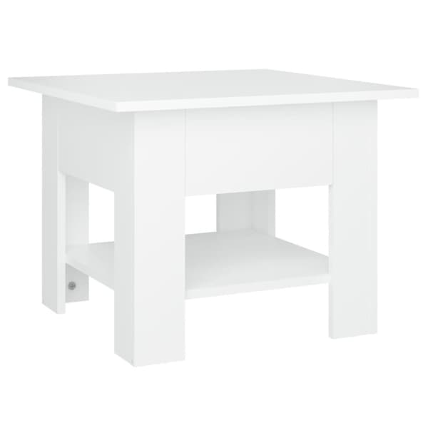 vidaXL Sohvapöytä valkoinen 55x55x42 cm lastulevy