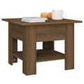 Pikkukuva 4 / 8: vidaXL Sohvapöytä ruskea tammi 55x55x42 cm lastulevy
