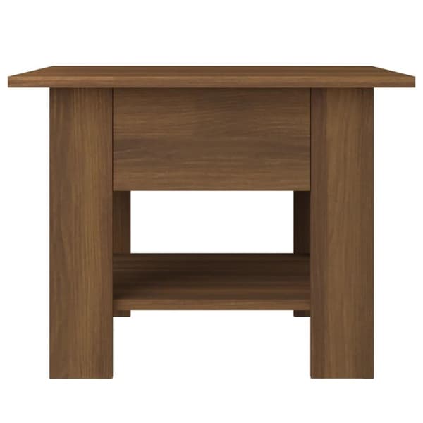 vidaXL Sohvapöytä ruskea tammi 55x55x42 cm lastulevy