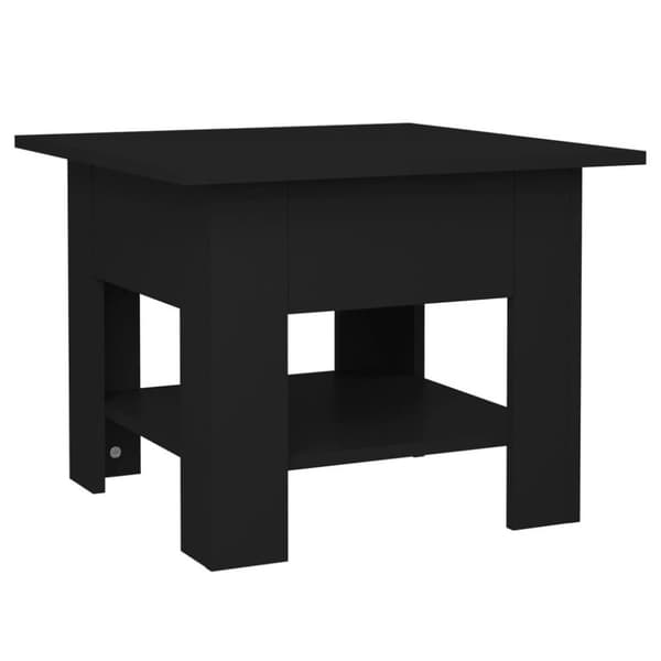 vidaXL Salongbord svart 55x55x42 cm sponplate